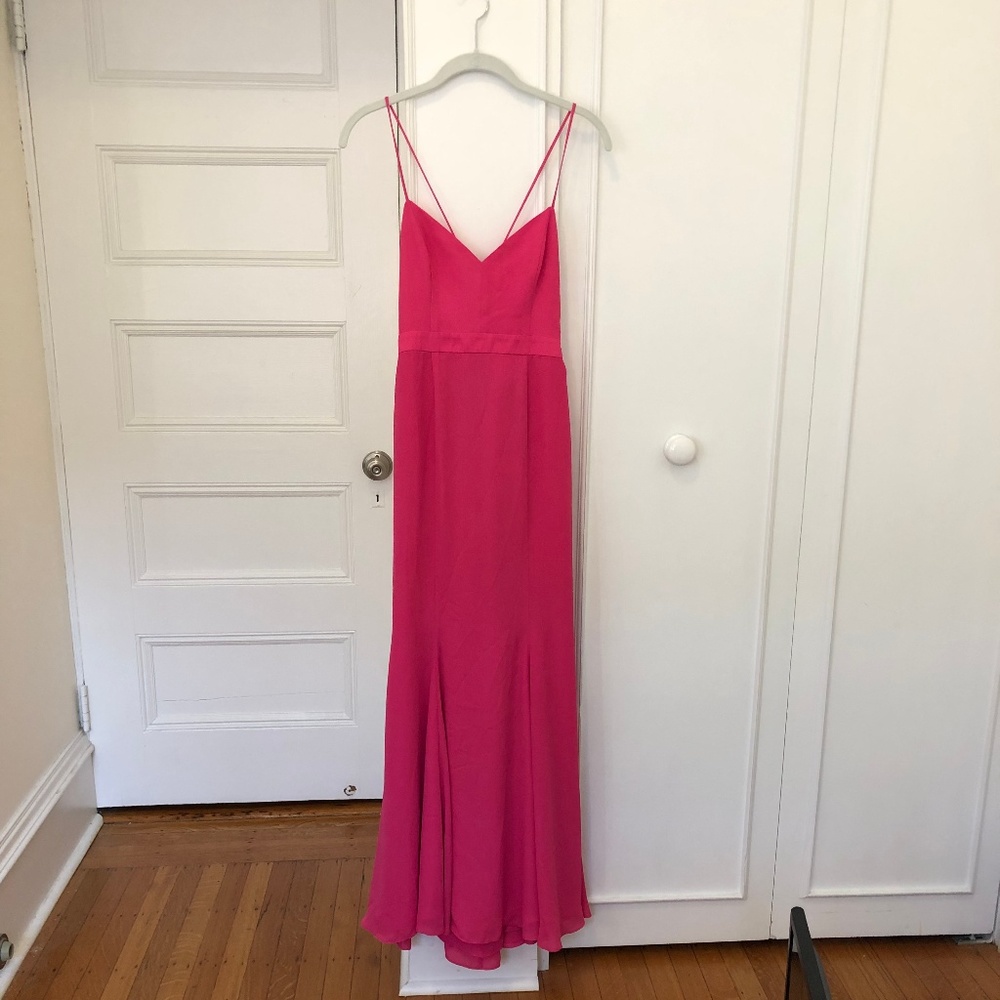 Fame and Partners Zyra Pink Formal Dress, low back